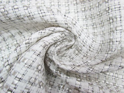 Great value Houndstooth Check Raffia- Silver #12402 available to order online New Zealand