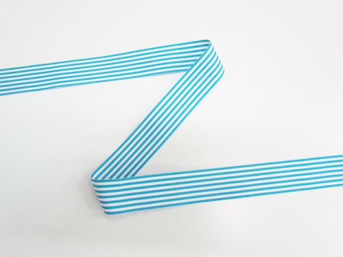 Great value 25mm Candy Stripe Ribbon- Marine / White #T728 available to order online New Zealand