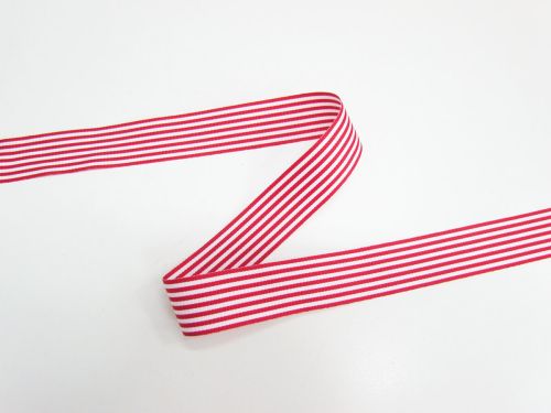 Great value 25mm Candy Stripe Ribbon- Red / White #T732 available to order online New Zealand