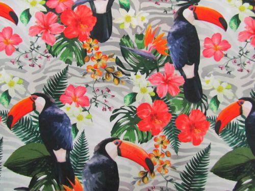 Great value Tropical Toucans- Hibiscus #PW1502 available to order online New Zealand