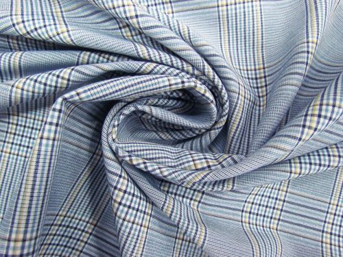 Great value Bluebell Check Cotton Blend Bengaline Suiting #13047 available to order online New Zealand
