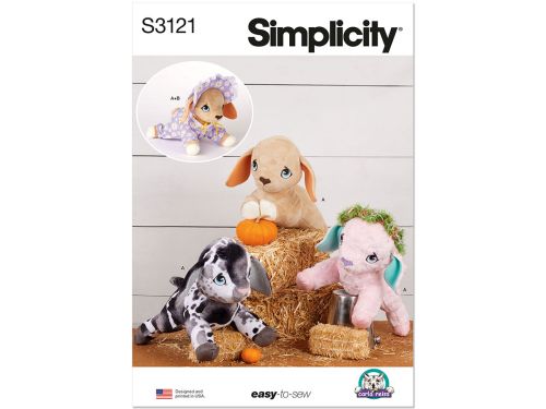 Great value *Seconds* Simplicity Pattern S3121 BABY GOAT PLUSHY AND ACCESSORIES- Size OS (ONE SIZE) available to order online New Zealand
