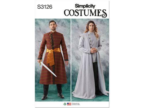 Great value *Seconds* Simplicity Pattern S3126 MEN'S COSTUMES- Size AA (34-36-38-40-42) available to order online New Zealand