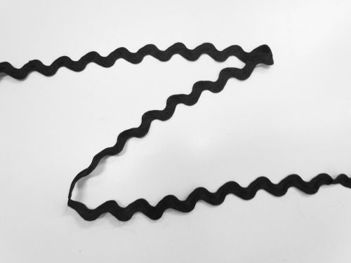 Great value 14mm Ric Rac Trim- Deep Black #T900 available to order online New Zealand