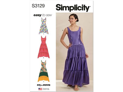 Great value *Seconds* Simplicity Pattern S3129 MISSES DRESS- Size R5 (14-16-18-20-22) available to order online New Zealand