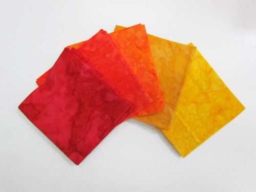 Great value Tonal Batik- 5 x Fat 1/4 Pack- Fire available to order online New Zealand