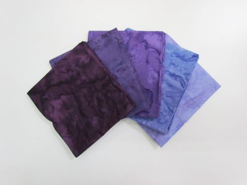 Great value Tonal Batik- 5 x Fat 1/4 Pack- Grape available to order online New Zealand