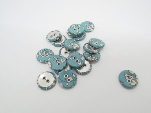 Great value 16mm Liberty Covered Button- Capel- N- FB704 available to order online New Zealand