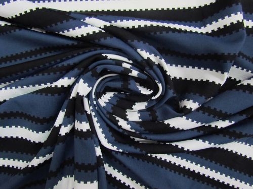 Great value Midnight Railway Stripe Matte Spandex #14310 available to order online New Zealand