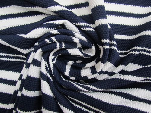 Great value Racing Stripe Waffle Spandex- Navy #14334 available to order online New Zealand