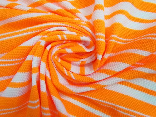Great value Racing Stripe Waffle Spandex- Orange #14336 available to order online New Zealand