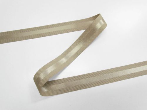 Great value 20mm Satin Stripe Grosgrain Ribbon- Beige #T1168 available to order online New Zealand