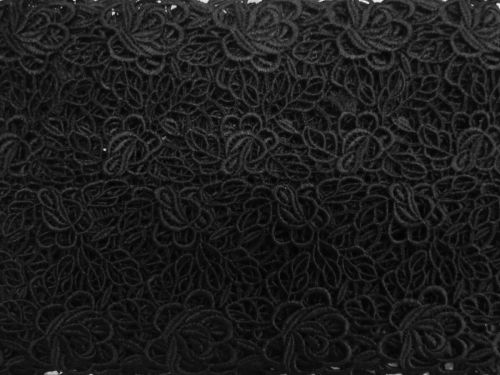 Great value 19cm Florences Garden Guipure Lace Trim- Black #T1171 available to order online New Zealand