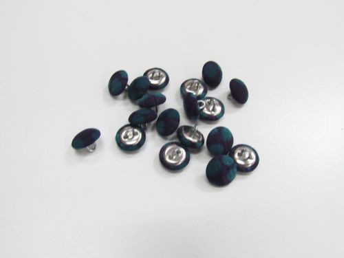 Great value 12mm Fabric Covered Shank Button- Purple And Teal- FB718 available to order online New Zealand