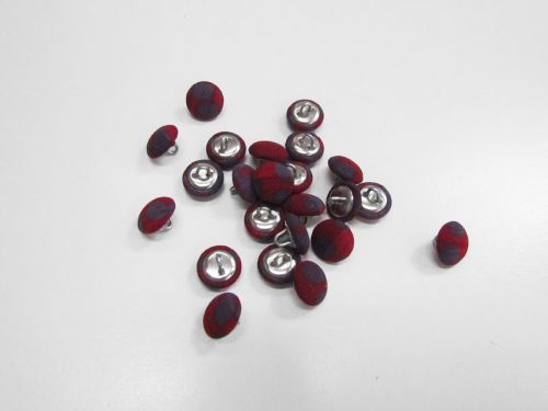 Great value 12mm Fabric Covererd Shank Button- Purple And Red- FB719 available to order online New Zealand