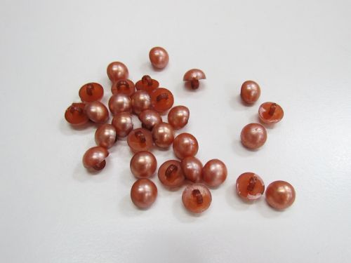 Great value 10mm Pearlescent Shank Button- Copper Rose- FB720 available to order online New Zealand