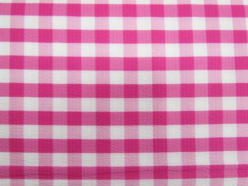 Great value Devonstone Fashion- Gingham Seersucker Cotton- Pink- DVF1208 available to order online New Zealand