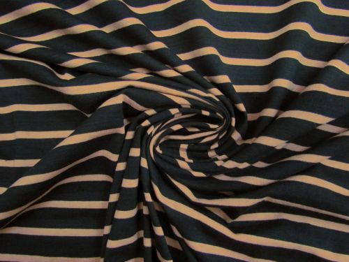 Great value Caramel And Caviar Stripe Cotton Jersey #14766 available to order online New Zealand