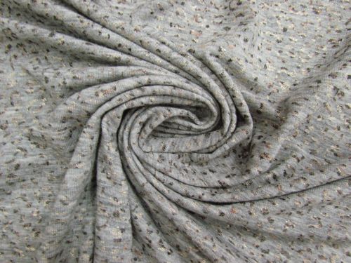 Great value Metallic Leopard Spot Cotton Blend Jersey- Silver #14769 available to order online New Zealand