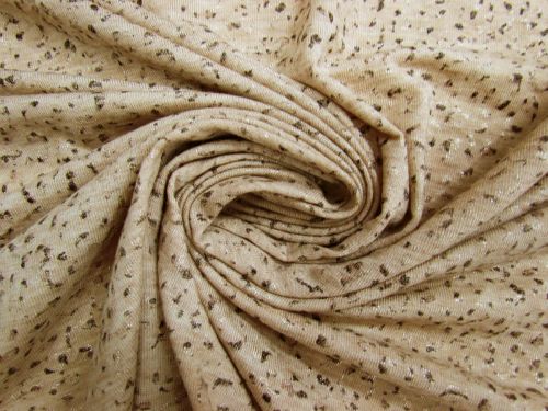 Great value Metallic Leopard Spot Cotton Blend Jersey- Gold #14770 available to order online New Zealand
