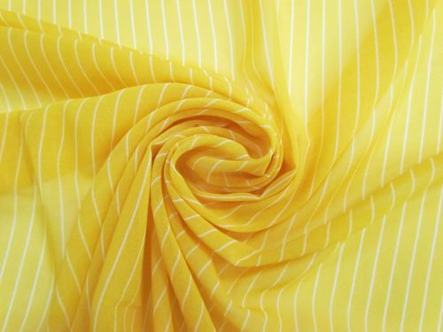 Great value Sophie Stripe Recycled Georgette- Sunny Yellow #14926 available to order online New Zealand