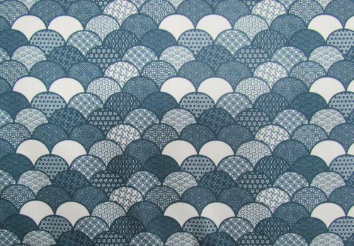 Great value Seaside Scallops Cotton- Blue #PW1601 available to order online New Zealand