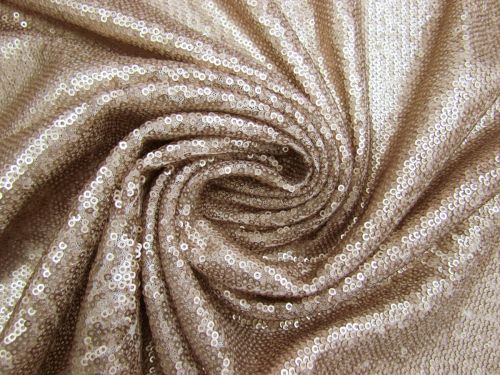 Great value Embroidered Sequins On Net- Vintage Gold #15192 available to order online New Zealand