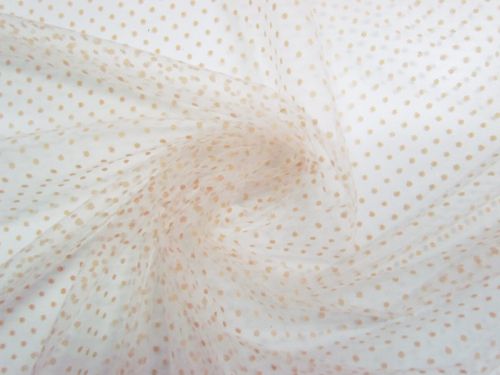 Great value Mini Velvet Flocked Spot Net- Peach Beige #15197 available to order online New Zealand