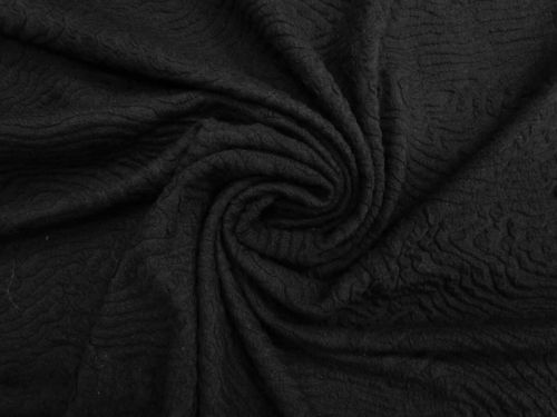 Great value Topography Viscose Blend Jacquard Knit- Black #15221 available to order online New Zealand