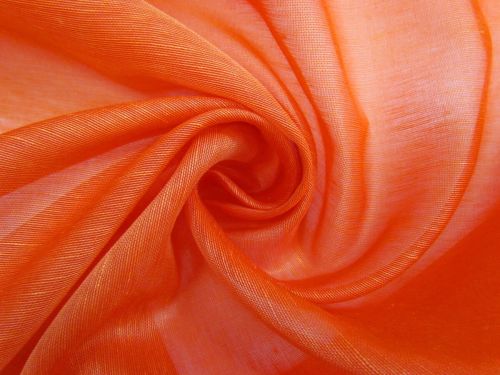 Great value Silk Linen Slub Organza- Fire Orange #15257 available to order online New Zealand