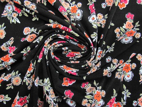 Great value Storybook Garden Shiny Rib Spandex- Black #15279 available to order online New Zealand