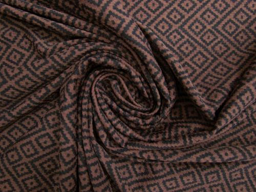 Great value Chevron Geo Waffle Spandex- Chocolate #15290 available to order online New Zealand