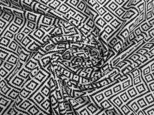 Great value Chevron Geo Waffle Spandex- White #15291 available to order online New Zealand