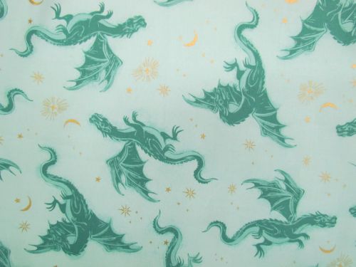 Great value Ruby Star Society Cotton- Fireglow- Etched Dragons- Mint available to order online New Zealand
