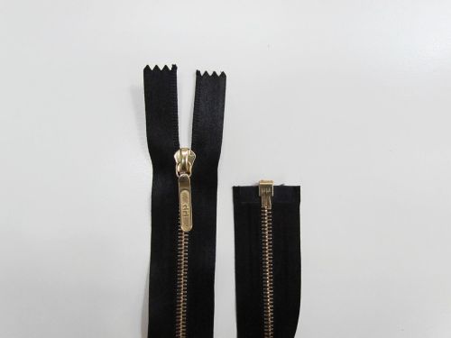 Great value 25cm Riri Satin Metal Open End Zip- Black #TRW294 available to order online New Zealand