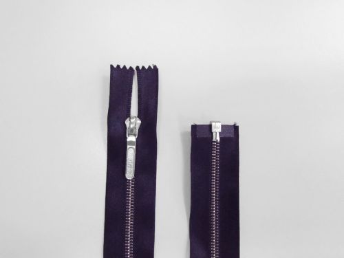 Great value 54cm Riri Satin Metal Open End Zip- Grape #TRW295 available to order online New Zealand