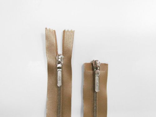 Great value 70cm Riri Satin Metal Open End 2 Slider Zip- Peanut #TRW310 available to order online New Zealand