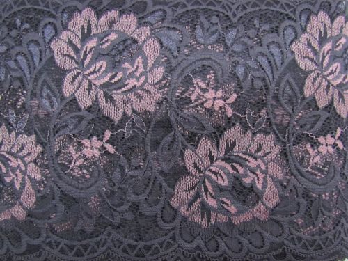 Great value 17cm Garden Trellis Stretch Lace Trim- Gunmetal #T1429 available to order online New Zealand