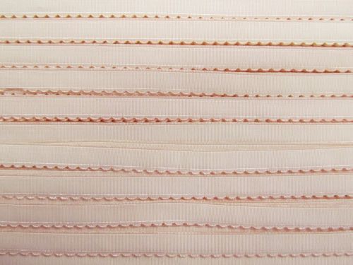 Great value *Seconds* 11mm Lingerie Picot Elastic- Pastel Peach #T1448 available to order online New Zealand