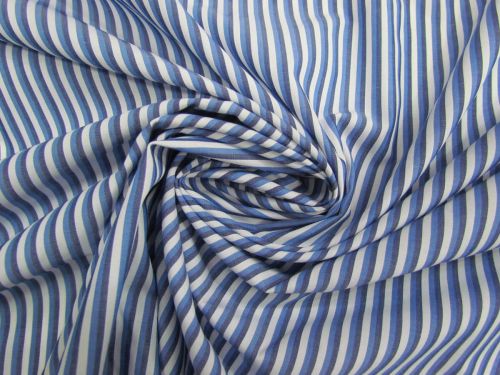 Great value Ocean Stripe Cotton Blend Shirting #15461 available to order online New Zealand