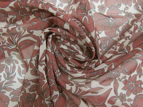 Great value Mahogany Hibiscus Lightweight Powermesh #15470 available to order online New Zealand