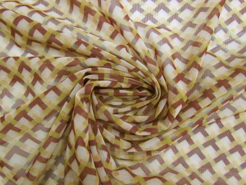 Great value Citrine Check Lightweight Powermesh #15473 available to order online New Zealand