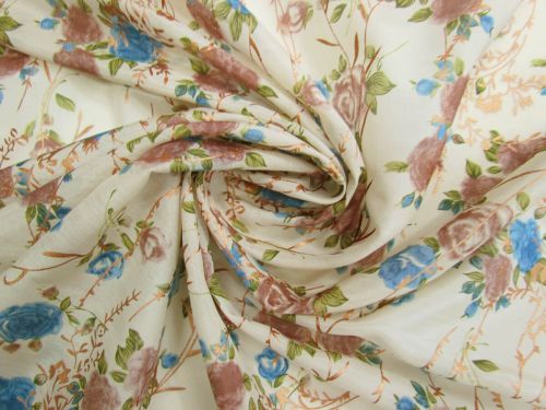 Great value English Rose Silk Cotton Voile #15524 available to order online New Zealand