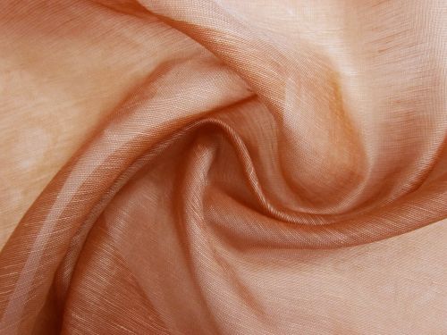 Great value Silk Linen Slub Organza- Hazelnut Brown #15538 available to order online New Zealand