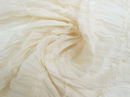 Great value Rococo Ruched Chiffon- Cream #15553 available to order online New Zealand