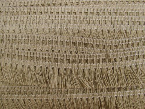 Great value 45mm Jute Fringe Trim- Natural #T1480 available to order online New Zealand