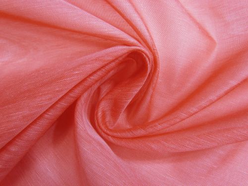 Great value Silk Linen Slub Organza- Strawberry Syrup Pink #15651 available to order online New Zealand