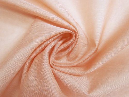 Great value Silk Linen Slub Organza- Apricot Pink #15652 available to order online New Zealand