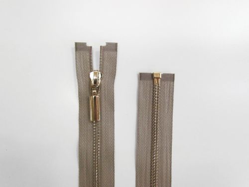 Great value 58cm JET Metal Open End Zip- Beige Grey #TRW325 available to order online New Zealand