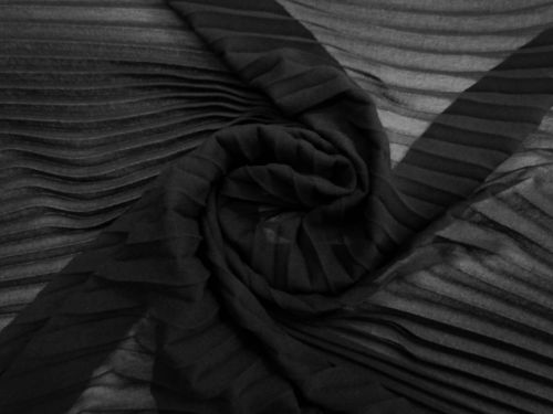 Great value Pleated Georgette- Noir #15828 available to order online New Zealand